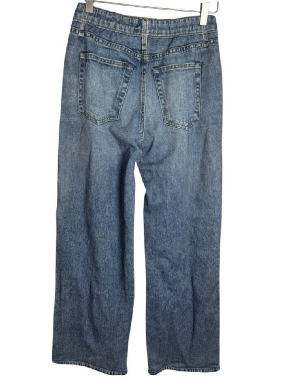 rag & bone Relaxed Wide-Leg Denim Sweatpants in Light Blue Wash - Picture 4 of 11